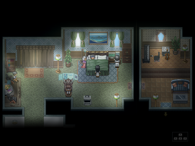 침대에 누워있는 노인 콜린