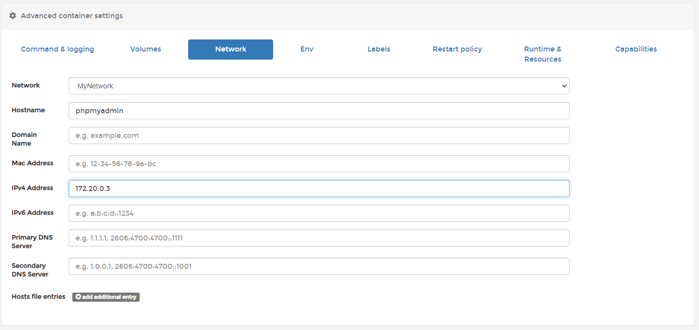 가상 네트워크 설정