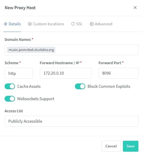 리버스 프록시 설정