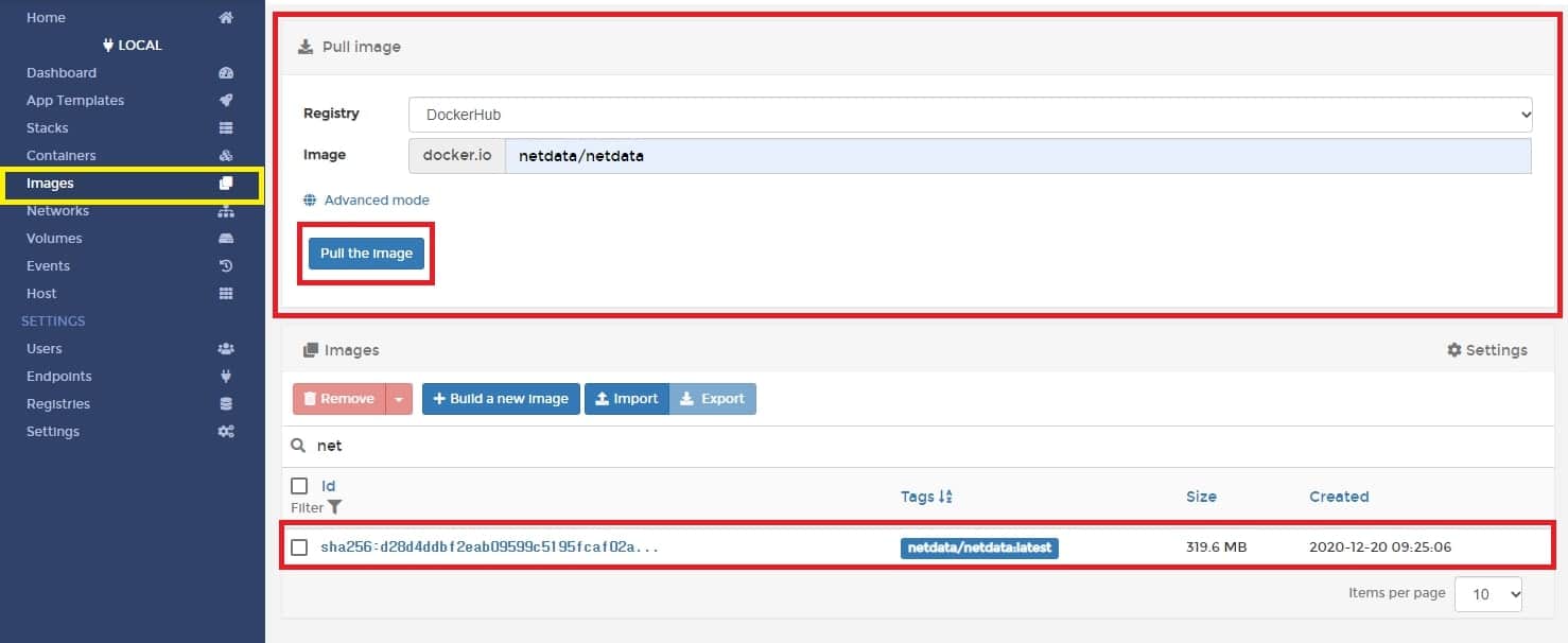 Netdata 이미지 다운로드