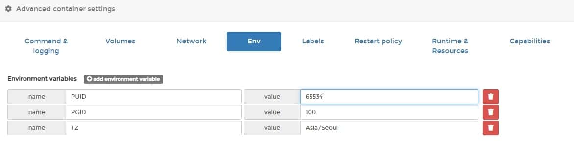 환경 변수 설정