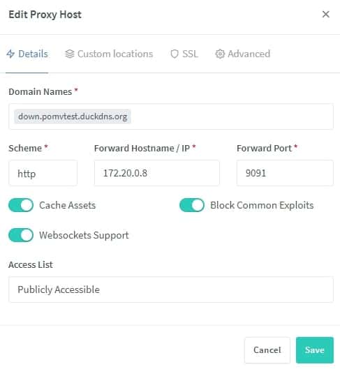 리버스 프록시 적용 화면