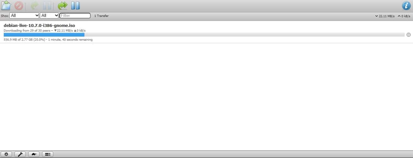 트랜스미션 접속 완료
