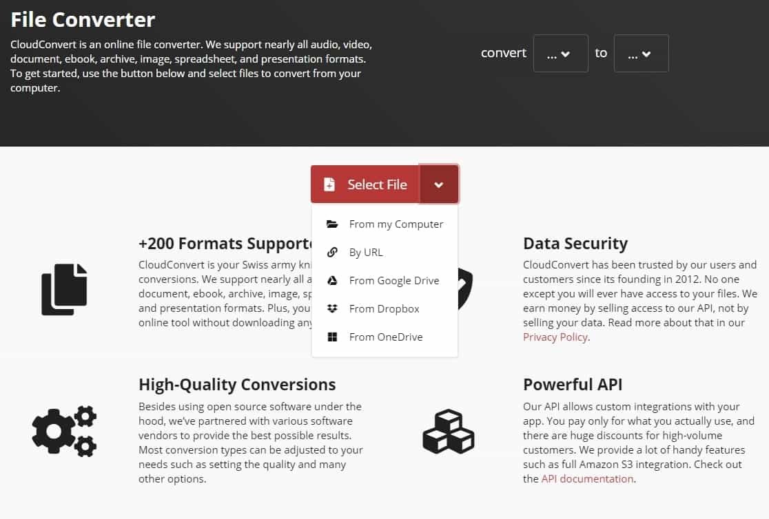 변환할 파일 선택