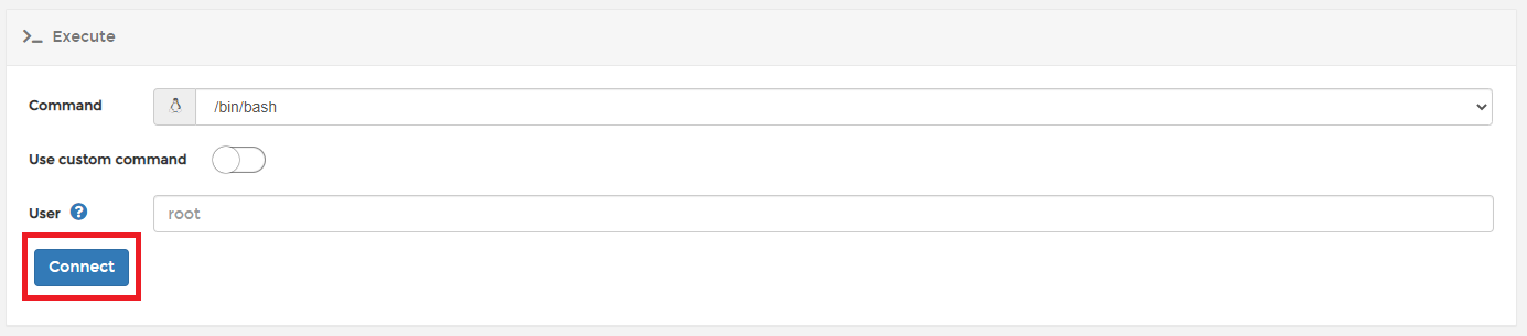 컨테이너 콘솔 연결