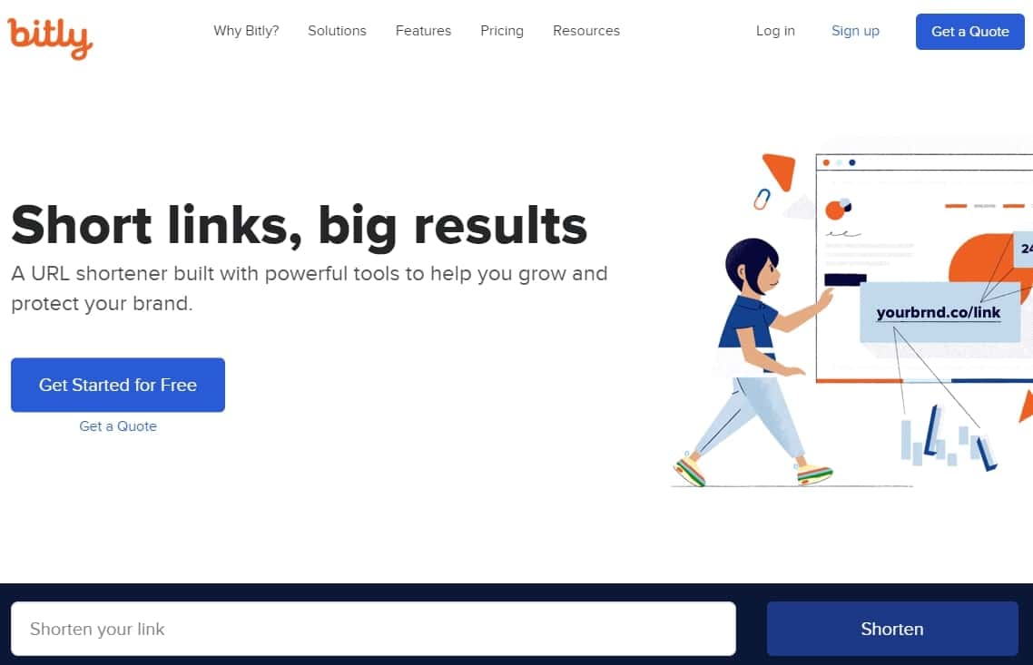 Bitly URL 단축 서비스 메인