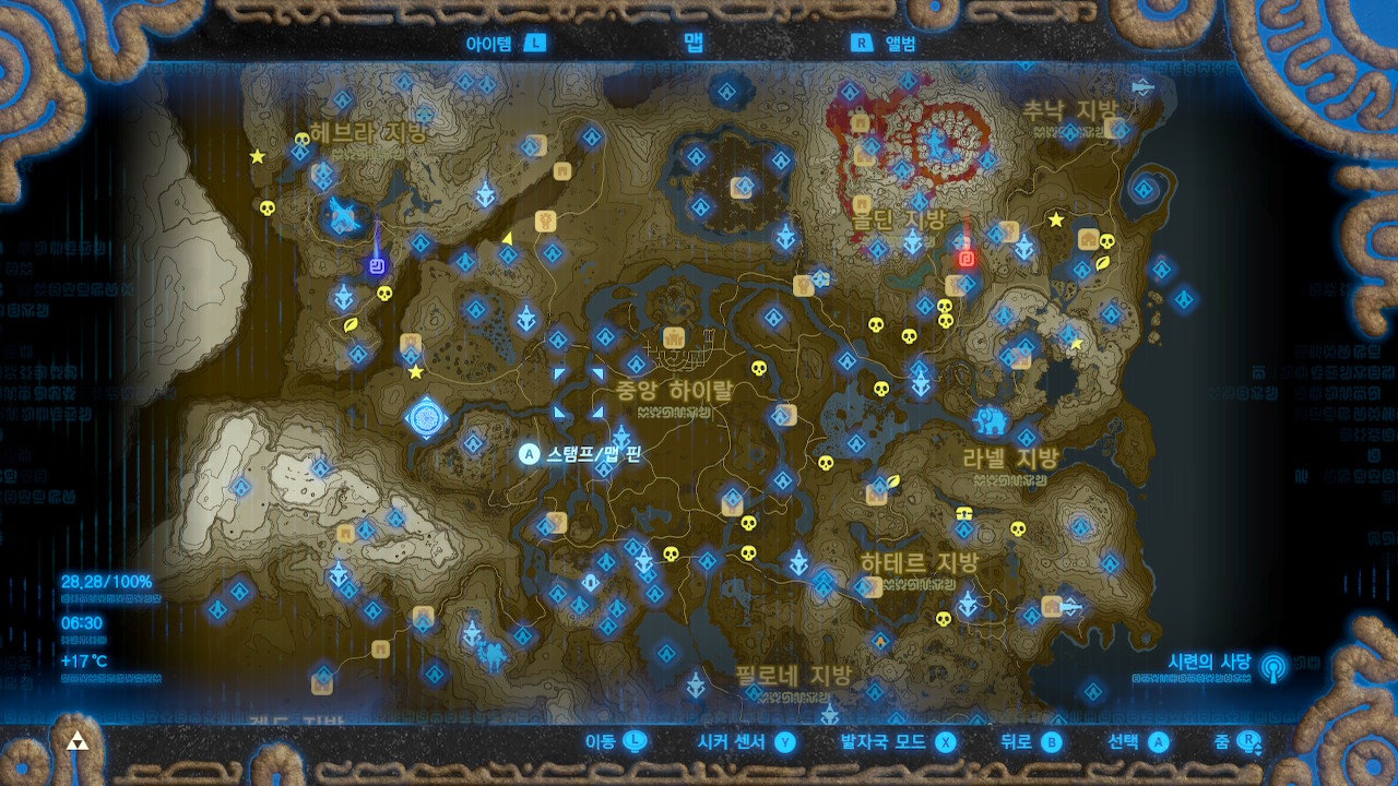 맵 곳곳의 사당과 타워