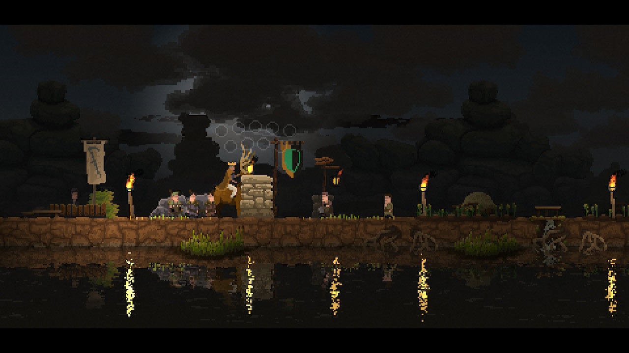 물에 비치는 미려한 도트 그래픽