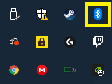 작업표시줄 블루투스 아이콘