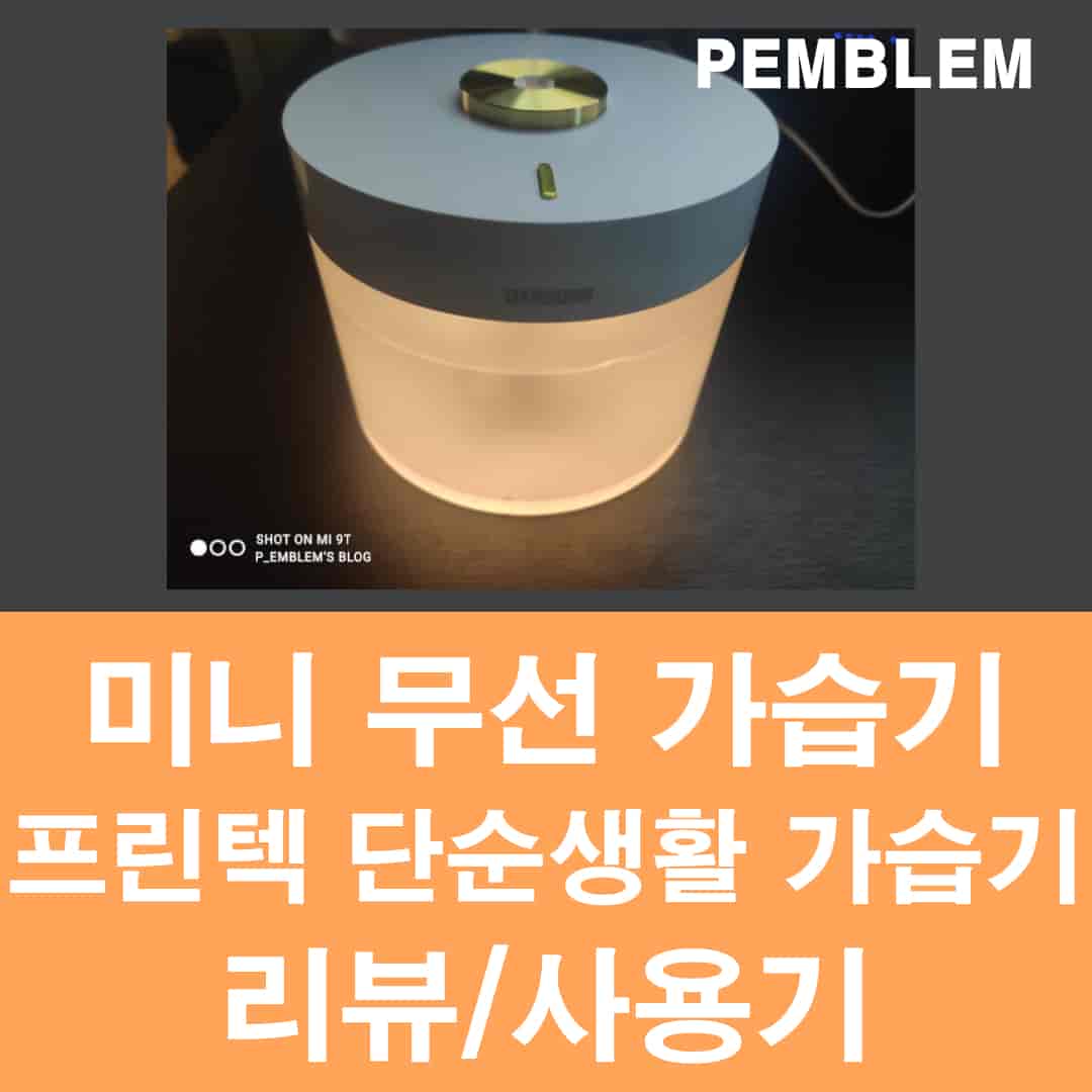 미니 무선 가습기 프린텍 단순 생활 가습기 리뷰