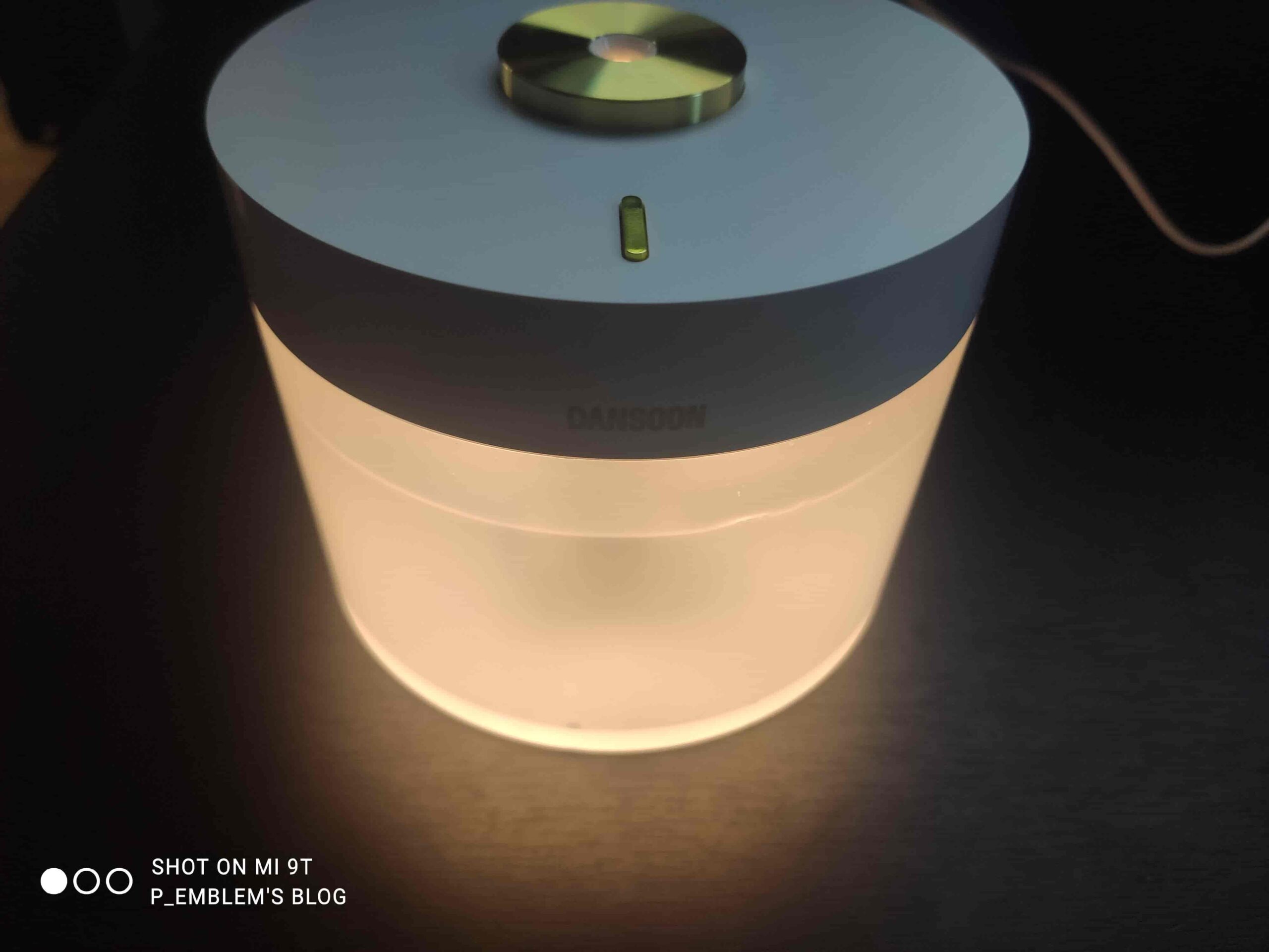 가습기 무드등 작동 모습