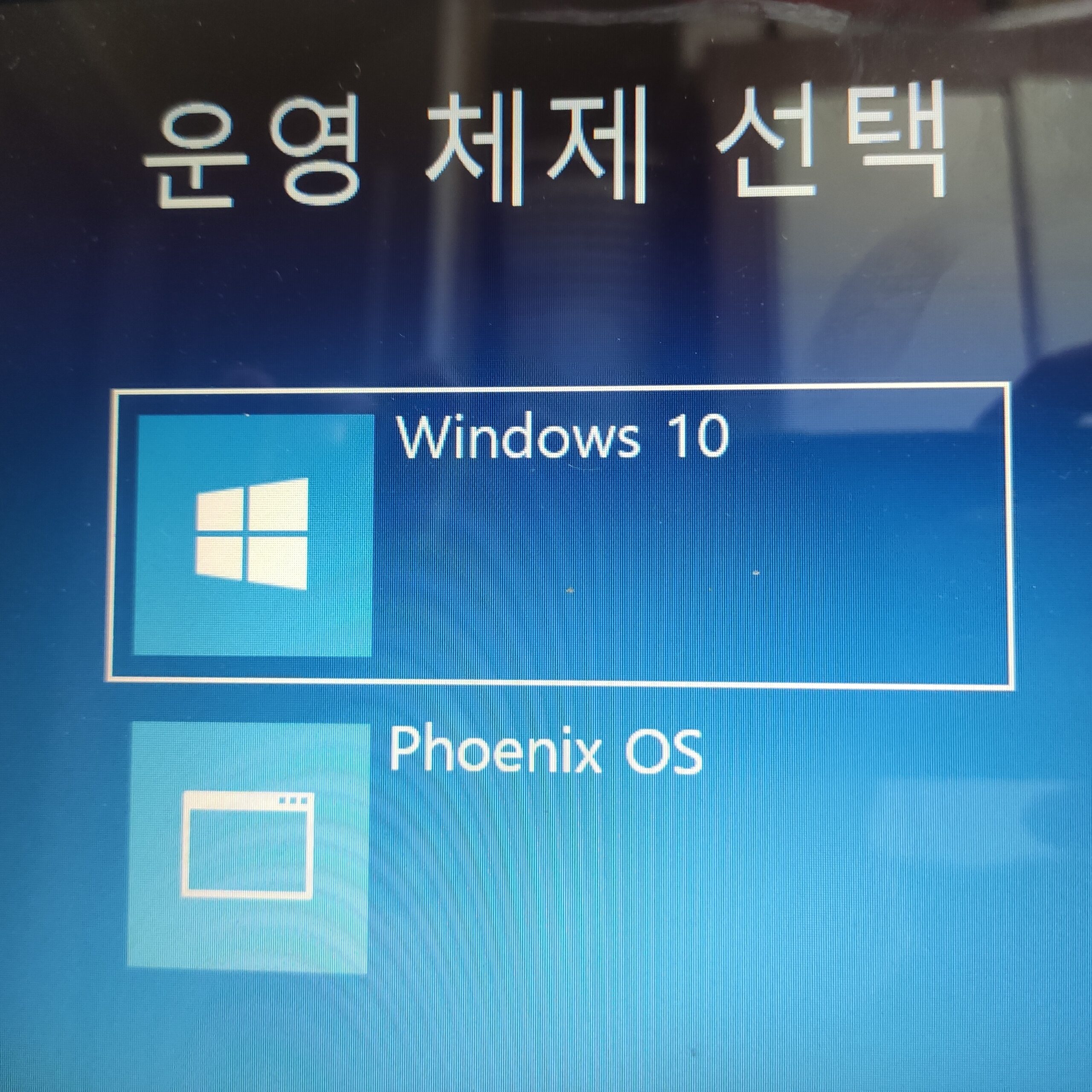 운영체제 선택 화면