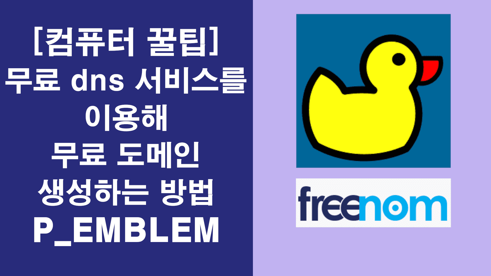 무료 도메인 호스팅 서비스 사용하는 방법