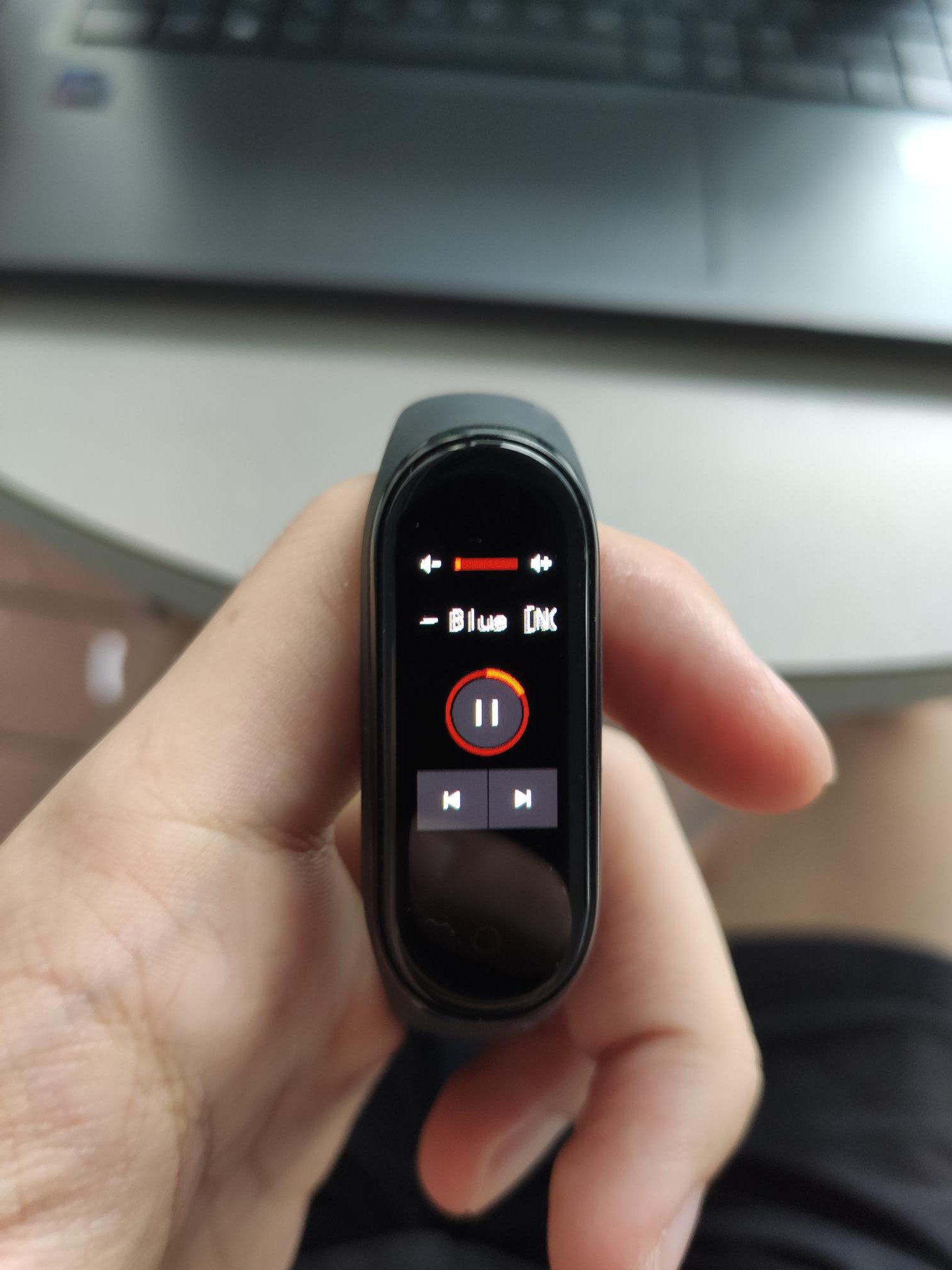 미밴드 4 유튜브 제어 화면