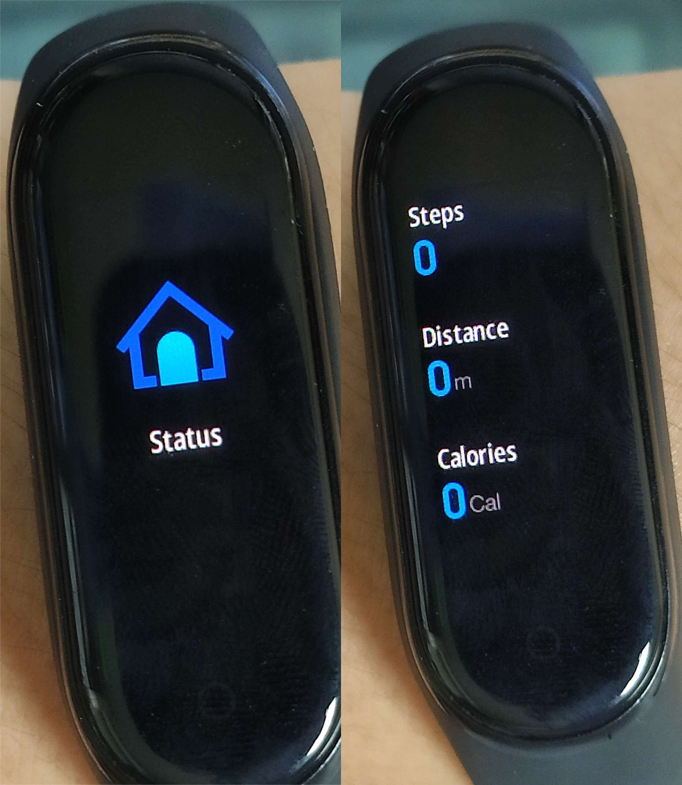 걸음수 측정 스테이터스 화면