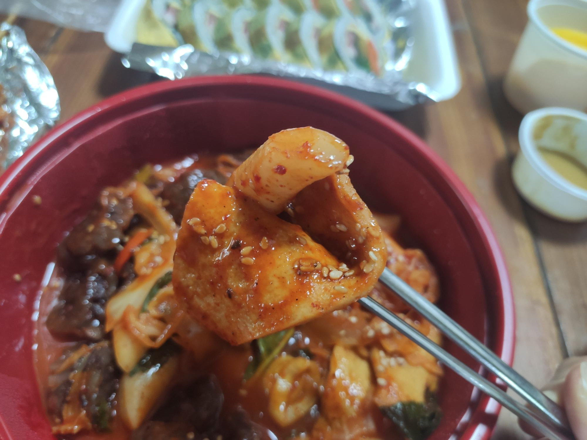 떡순이 근접 촬영