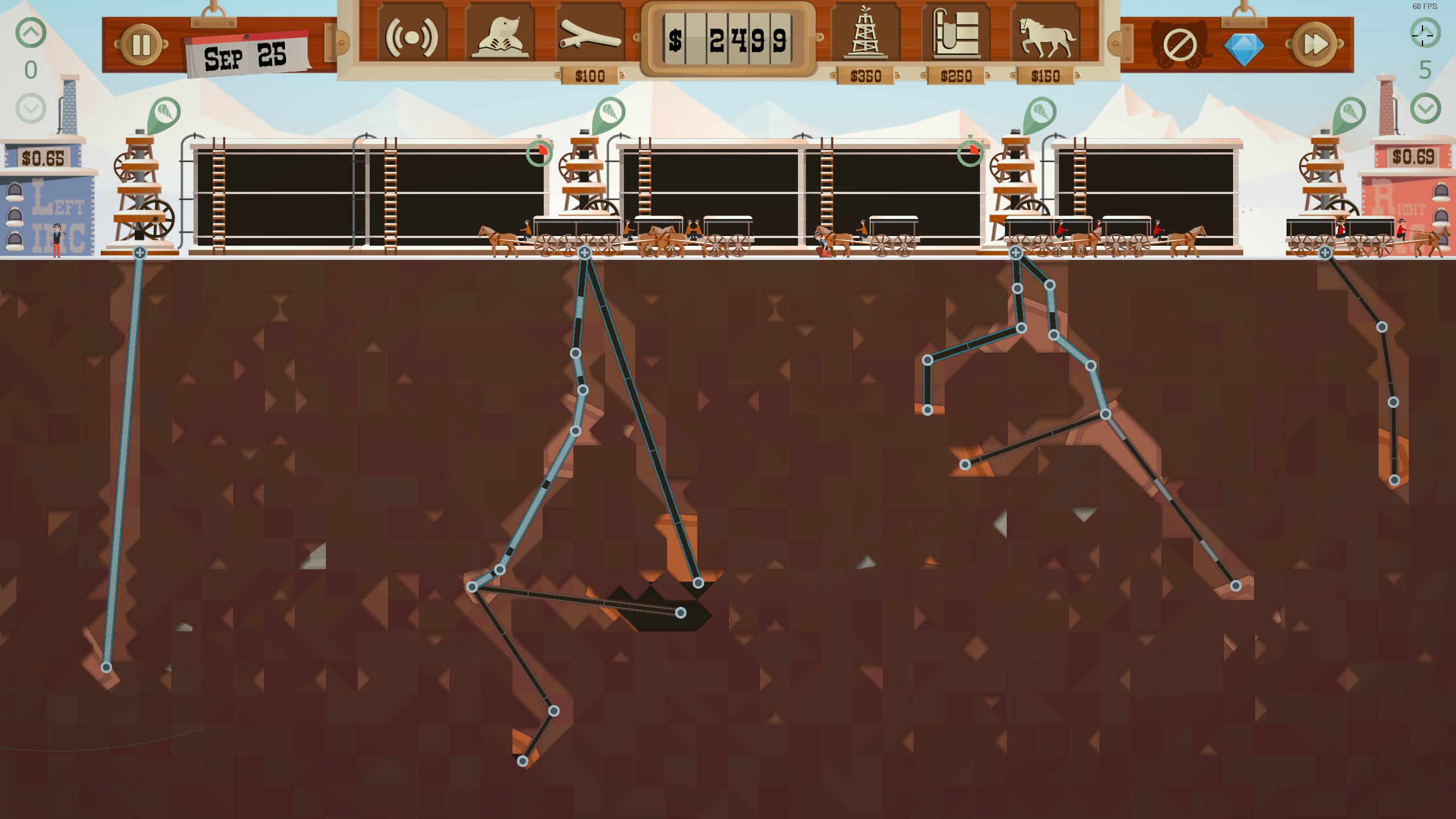 석유를 대량으로 판매하는 모습