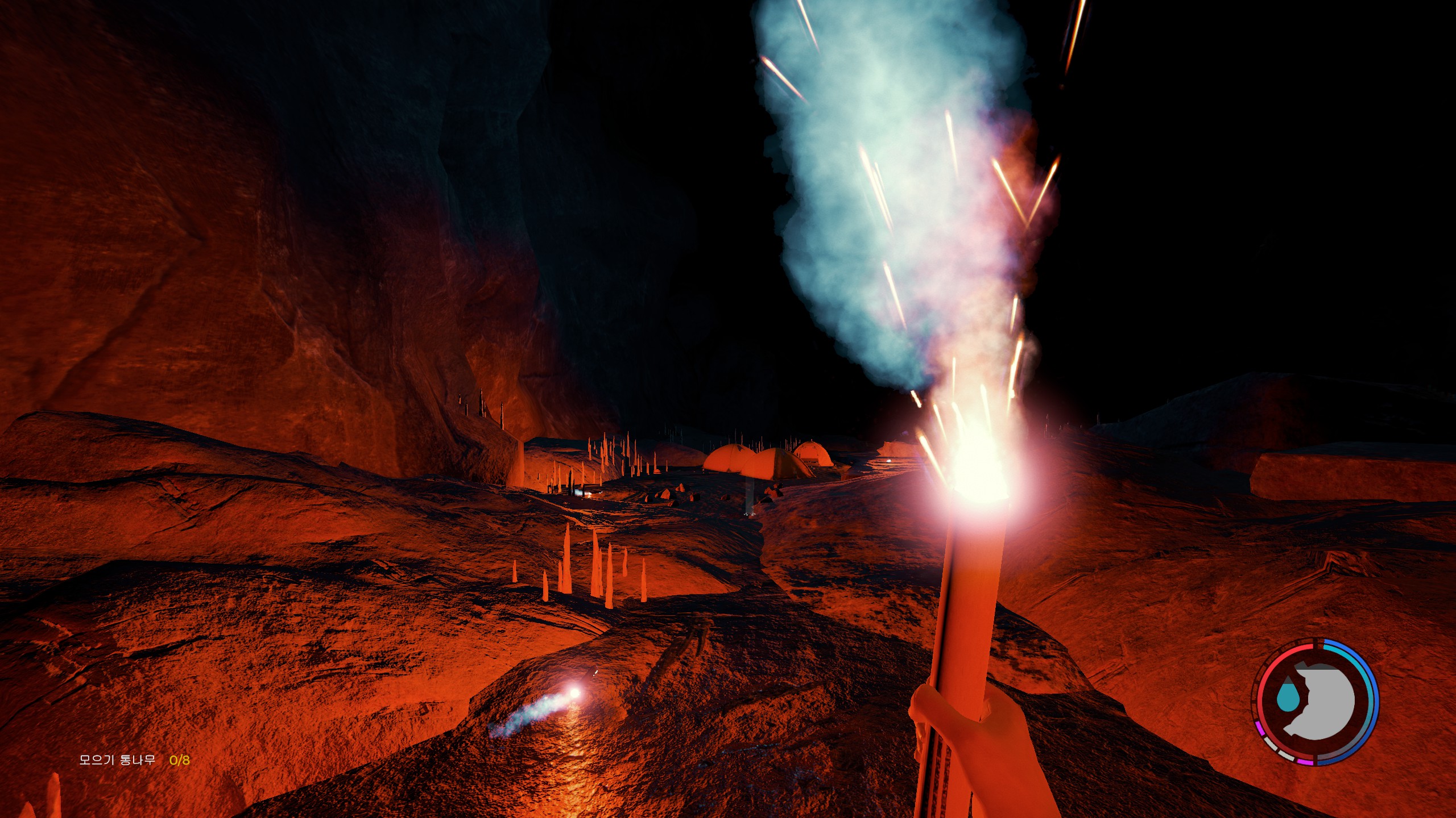 어두운 동굴 내부