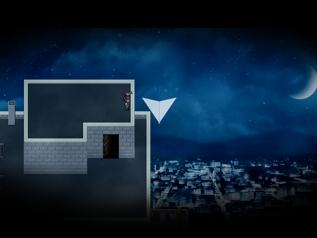 밤하늘을 배경으로 한 장면