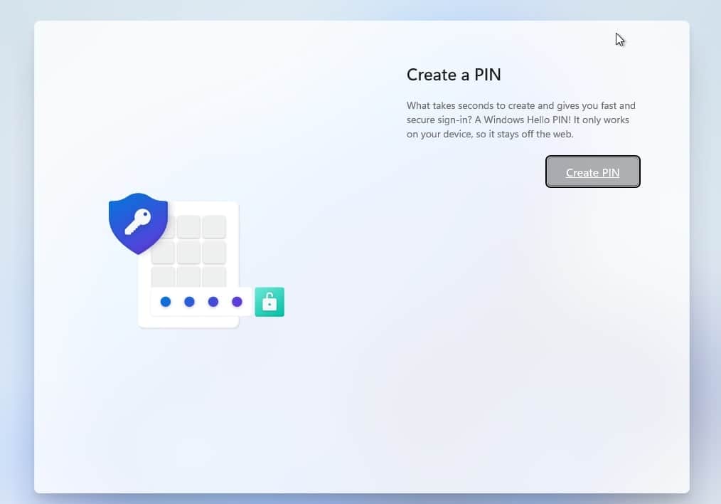 윈도우11 설치 후기! 공개 전 윈도우10과의 차이점은? 10 PIN 설정 화면