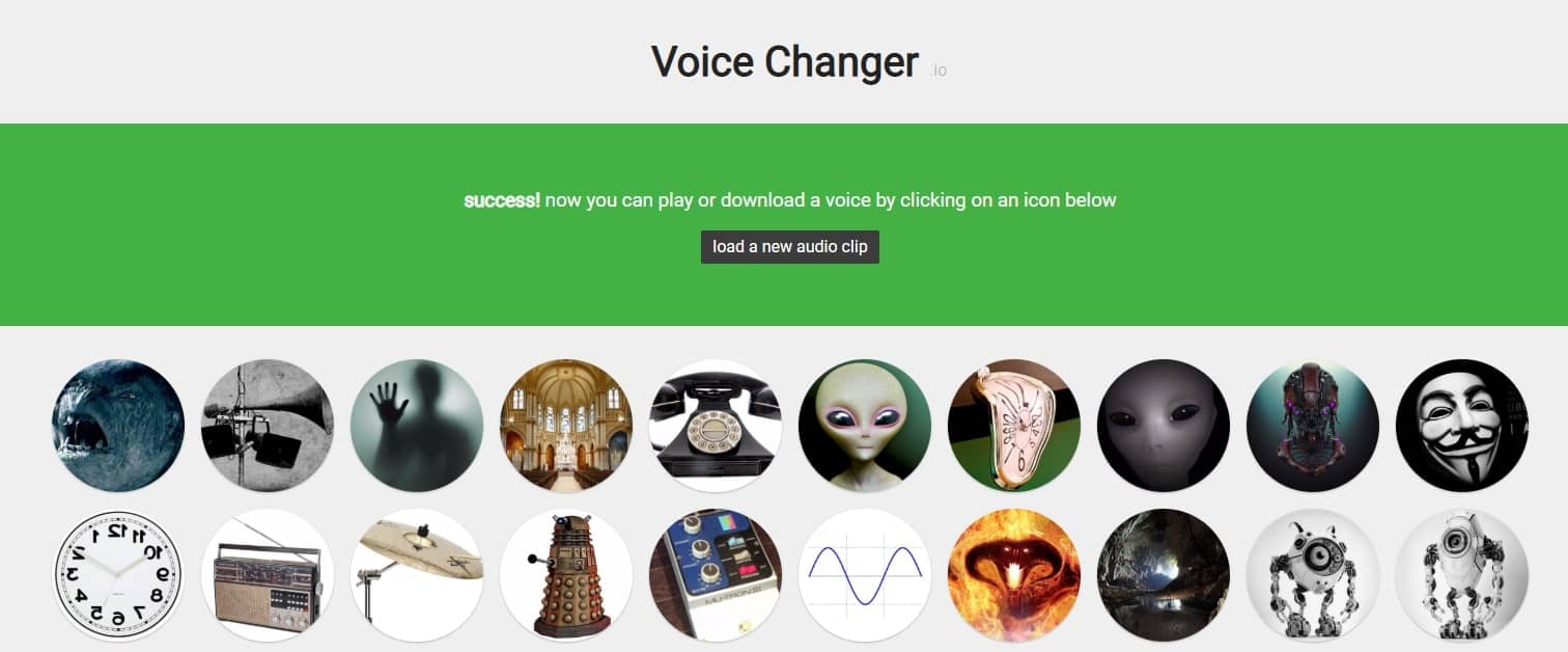 변조하고 싶은 목소리 프로파일 선택