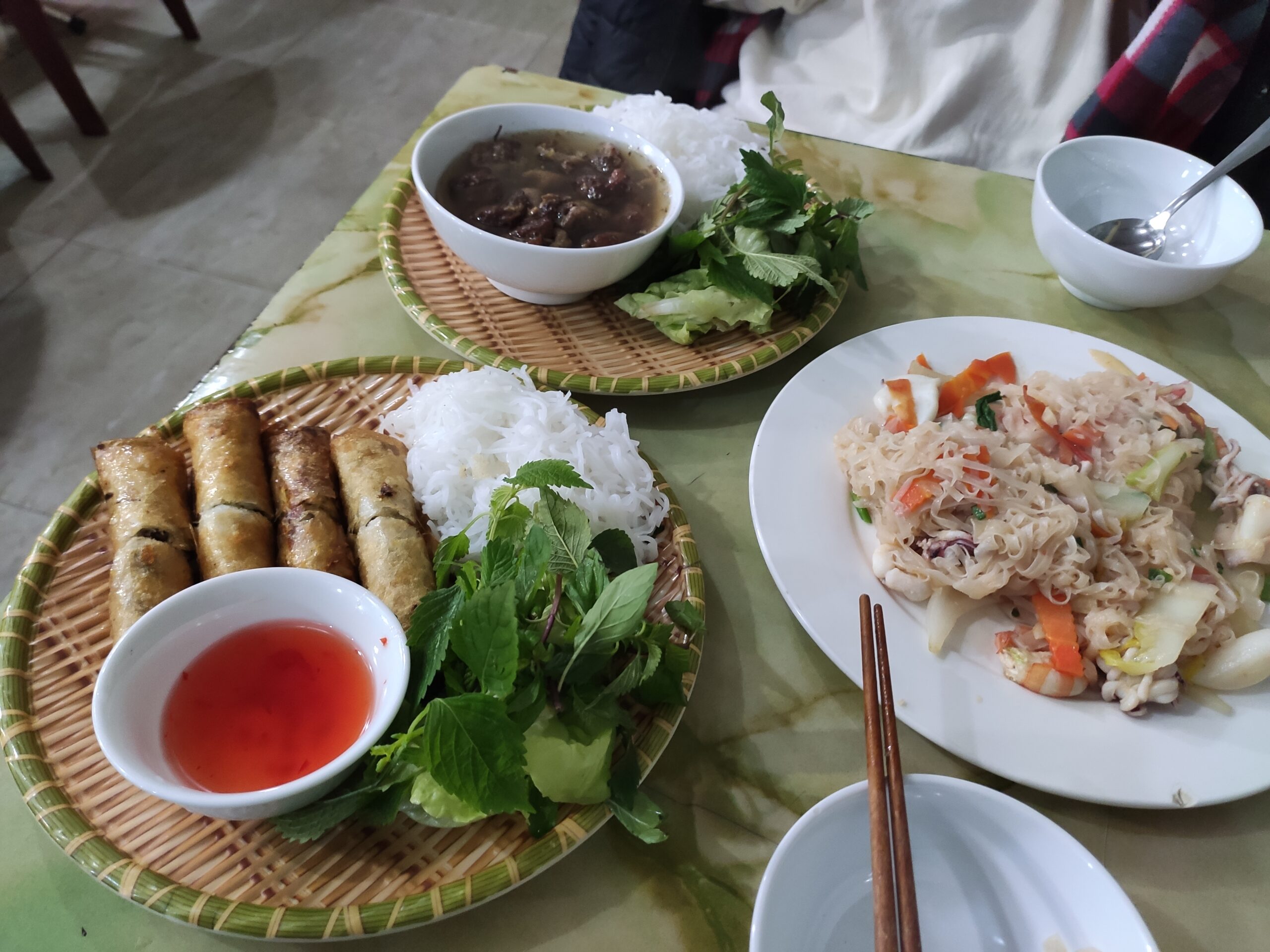 주문한 베트남 요리들